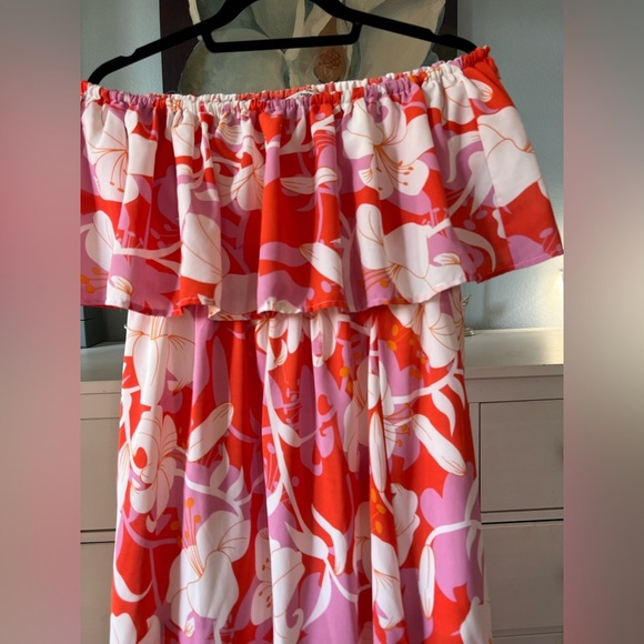 Entro Floral Tube Maxi Dress Large - Picture 2 of 4
